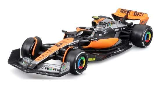 Burago 38087 Formula 1 F1 McLaren MCL 60 MCL60 No 4 Norris 2023 GP 1/43 scale