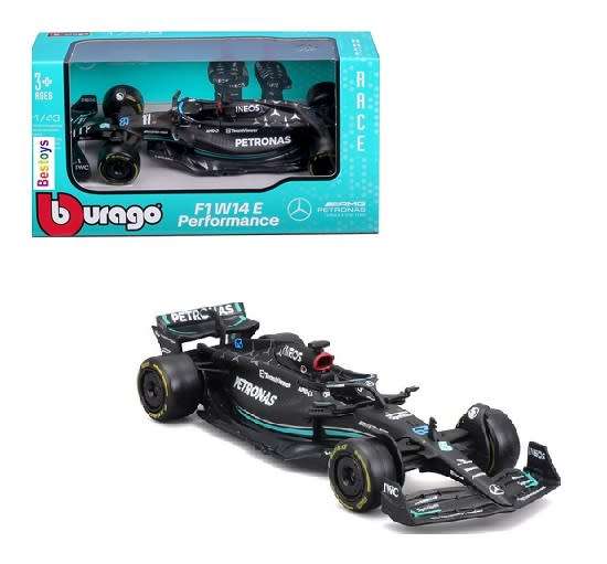 Burago 38080 Formula 1 F1 Mercedes AMG W14 E 2023 GP No 63 Russell "Petronas"