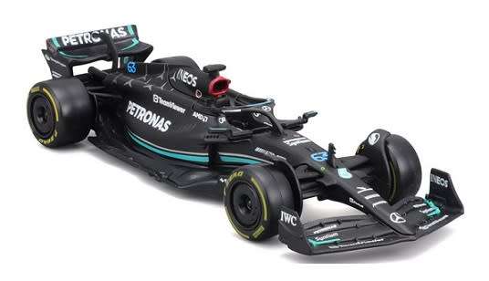 Burago 38080 Formula 1 F1 Mercedes AMG W14 E 2023 GP No 63 Russell "Petronas"