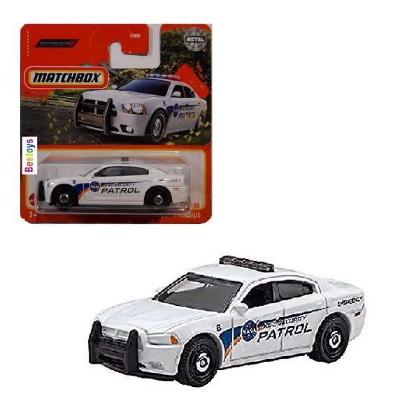 Matchbox Diecast Model Car 2023 86/100 Dodge Charger Pursuit `NASA Patrol` 1/64 scale