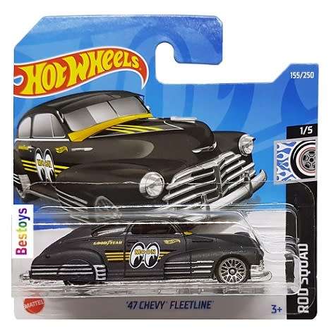 Hotwheels Hot Wheels Diecast Model Car 2022 155/250 Chevy Chevrolet Fleetline 1947 Mooneyes Rod Squa