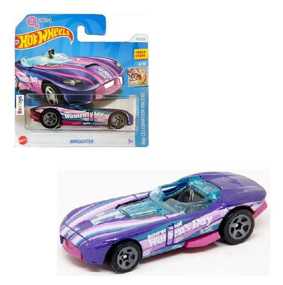 Hotwheels Hot Wheels Diecast Model Car 2024 76/250 Rrroadster `Women`s Day` Celebration Racers 1/64