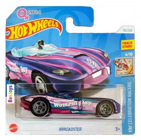 Hotwheels Hot Wheels Diecast Model Car 2024 76/250 Rrroadster `Women`s Day` Celebration Racers 1/64