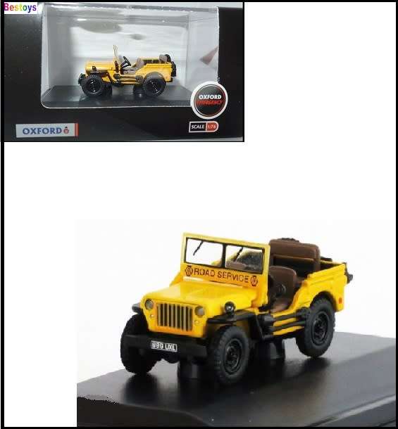 Oxford Diecast Model Car WMB005 Willys Jeep MB "AA" 1/76 OO railway scale