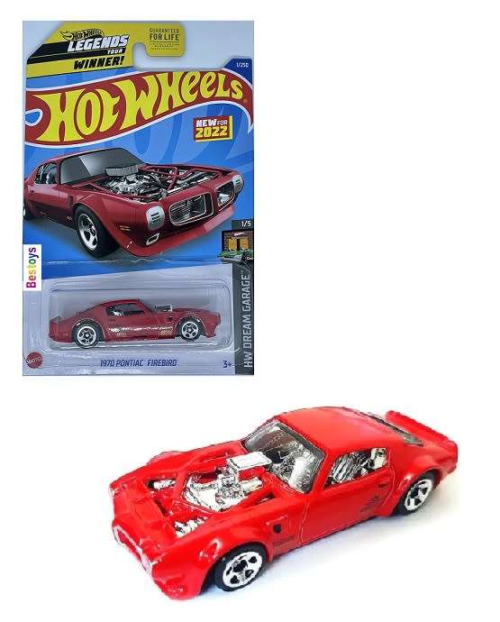 Hotwheels Hot Wheels Diecast Model Car First Ed 2022 1/250 Pontiac Firebird 1970 Dream Garage 1/64 s