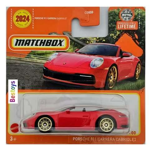 Matchbox Diecast Model Car 2024 79/100 Porsche 911 Carrera Cabriolet 1/64 scale