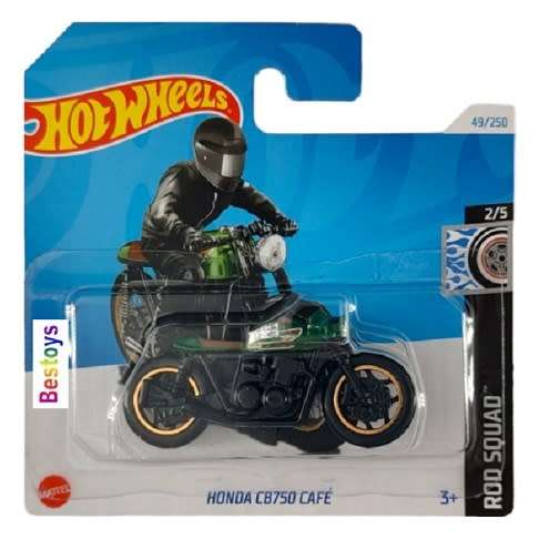 Hotwheels Hot Wheels Diecast Model Motorcycle Bike 2024 49/250 Honda CB 750 CB750 Cafe Rod Squad