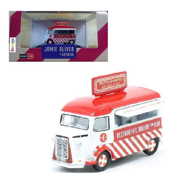 Oxford Diecast Model Car CIT002 Citroen H Catering Van Jamie Oliver Gatwick 1/76 OO railway scale