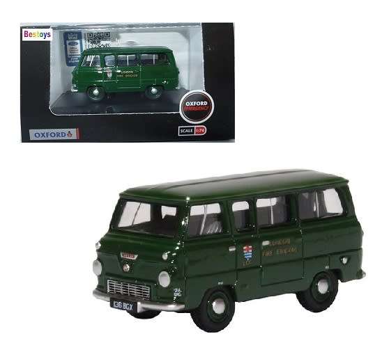Oxford Diecast Model Car FDE016 Ford 400 E 400E Minibus London Fire Brigade 1/76 OO railway scale