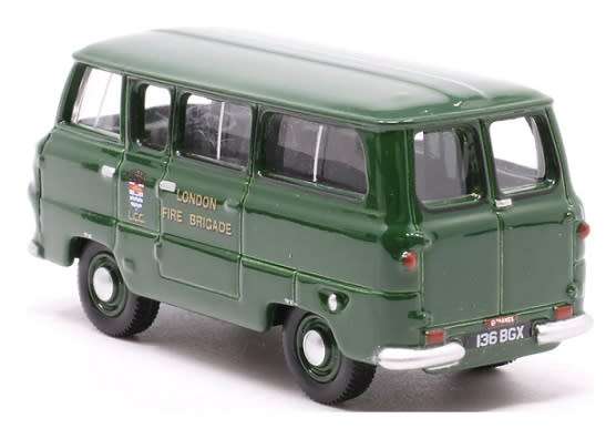 Oxford Diecast Model Car FDE016 Ford 400 E 400E Minibus London Fire Brigade 1/76 OO railway scale
