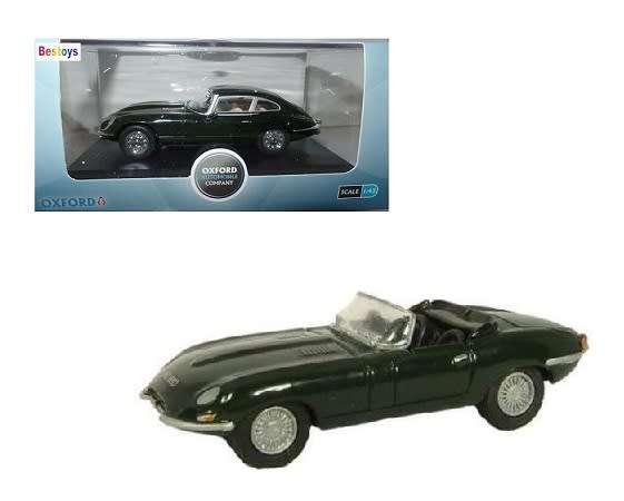 Oxford Diecast Model Car ETYP001 Jaguar E Type 1/76 OO railway scale