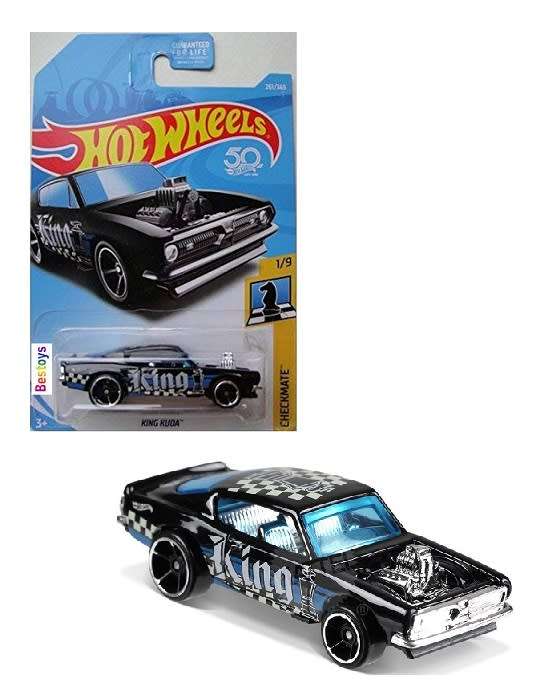 Hotwheels Hot Wheels Diecast Model Car 2018 261/365 King Cuda Checkmate 50th Anniv 1/64 scale