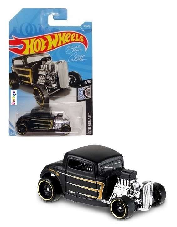 Hotwheels Hot Wheels Diecast Model Car 2019 105/250 Ford 1932 Caballero Rod Squad 1/64 scale