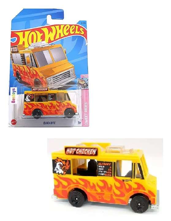 Hotwheels Hot Wheels Diecast Model Car 2022 31/250 Quick Bite Food Truck Sweet Rides