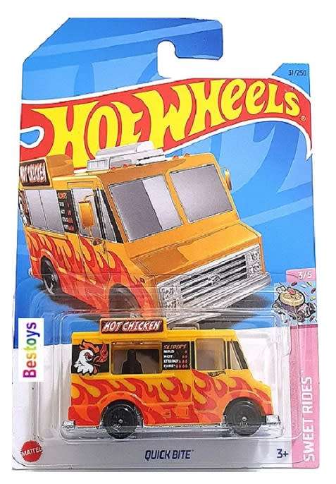 Hotwheels Hot Wheels Diecast Model Car 2022 31/250 Quick Bite Food Truck Sweet Rides