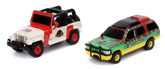 JADA Diecast Model Nano Set 34244 Jurassic Park Cars + Dinosaurs Diorama Movie Film TV