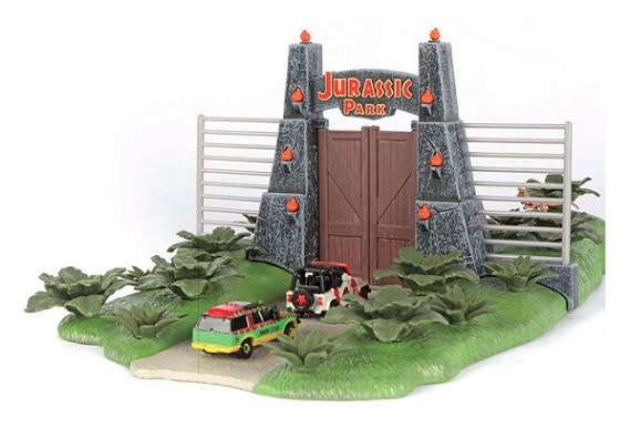 JADA Diecast Model Nano Set 34244 Jurassic Park Cars + Dinosaurs Diorama Movie Film TV