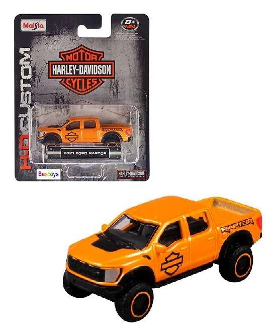 Maisto Diecast Model Car Harley Davidson Series Ford Raptor Pickup 2021 1/64 scale