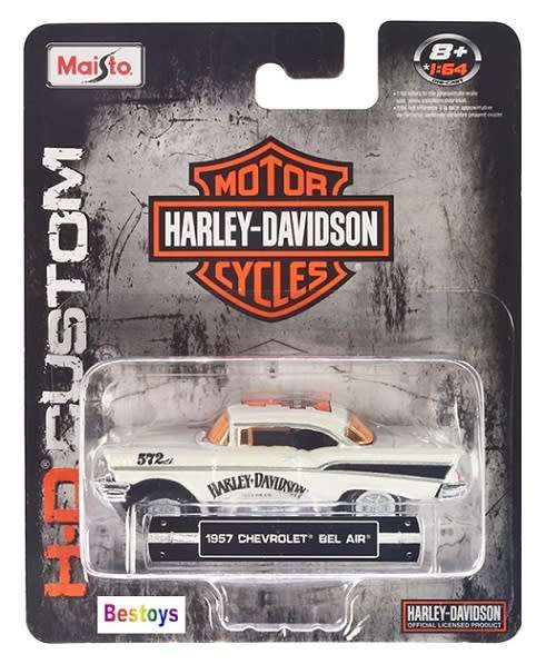 Maisto Diecast Model Car Harley Davidson Series Chevy Chevrolet Bel Air 1957 1/64 scale