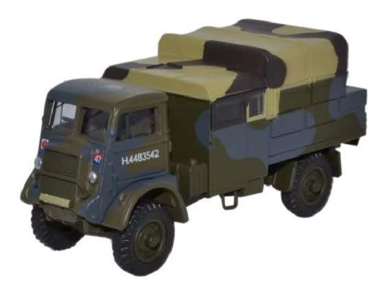 Oxford Diecast Model QLB001 Bedford QLB Truck 4th Infantry UK 1942 Military 1/76 OO railway