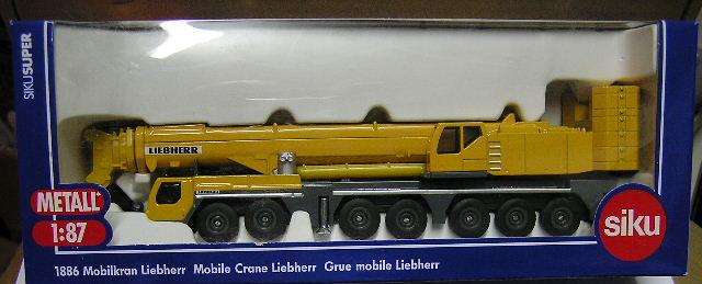 Siku Diecast Model 1886 , Mobile crane truck Liebherr , HO 1/87 scale , new in box