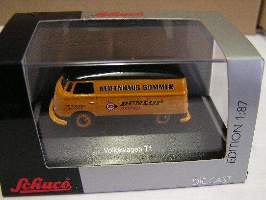 Schuco 2576000 Volkswagen VW T 1 T1 Kombi Samba Panelvan "Dunlop" , HO 1/87 scale , new in box