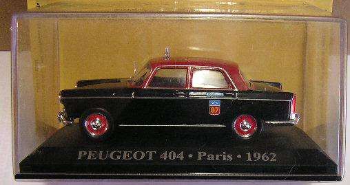 Taxi Diecast Model Car Collection , Peugeot 404 Taxi Paris 1962 , 1/43 scale , new in box