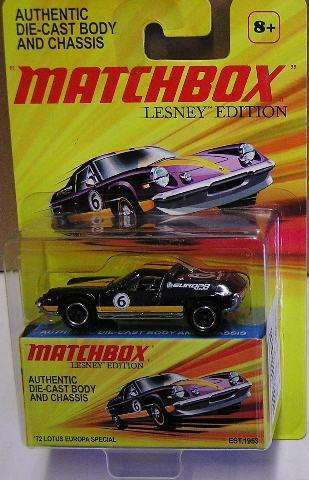 Matchbox Model Lesney Car 2010 (2009 on card) , Lotus Europa Special 1972 No 6 , new in blister pack