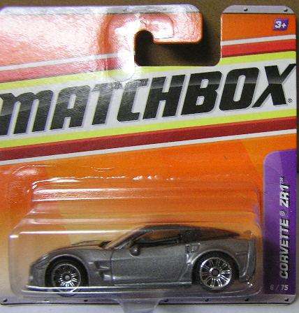 Matchbox Diecast Model Car No 6 , Chevrolet Chevy Corvette ZR1 ZR 1 , 2009 on card , new in blister