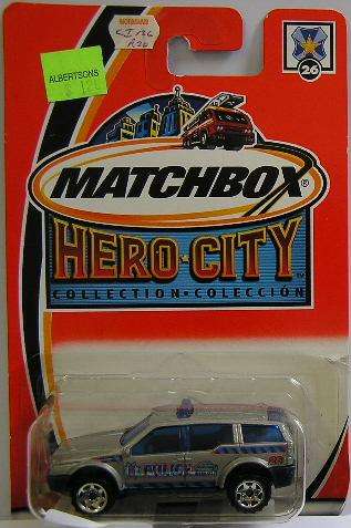 Matchbox Car No 26 , Police SUV , 2002 on card , new in blister pack