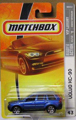 Matchbox Diecast Model Car No 43 , Volvo XC90 XC 90 , 2007 on card , new in blister pack