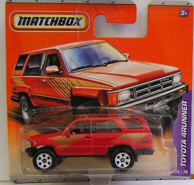 Matchbox No 74 , Toyota 4Runner 4x4 1985 , 2010 on card , new in blister pack