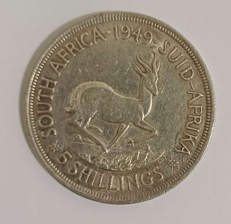 5 shilling 1949 80% silver