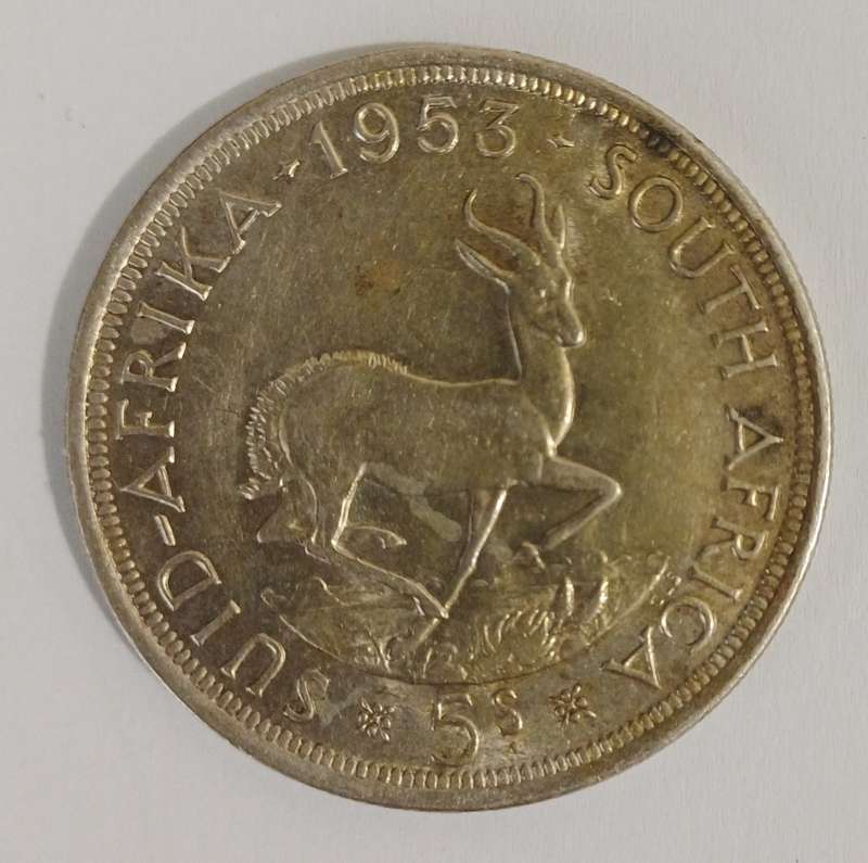5 Shilling 1953 50% silver