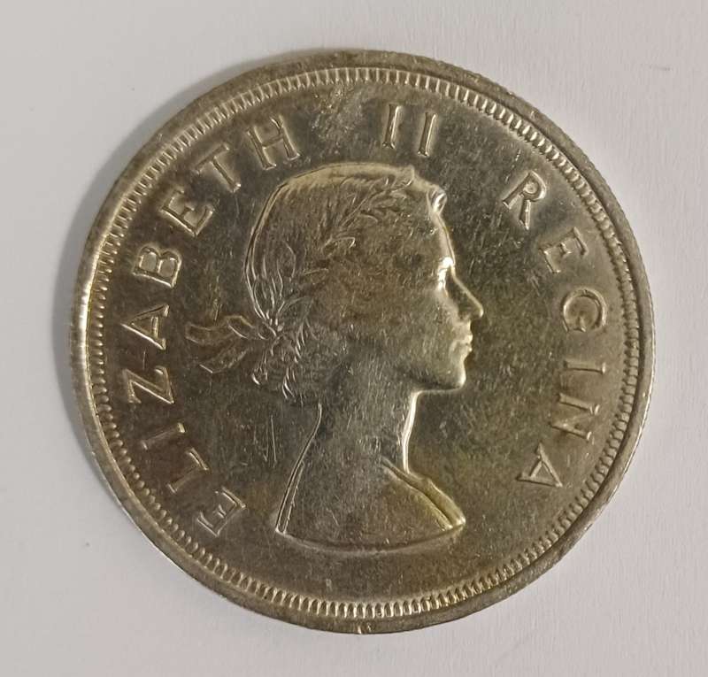 5 shilling 1955 50% silver