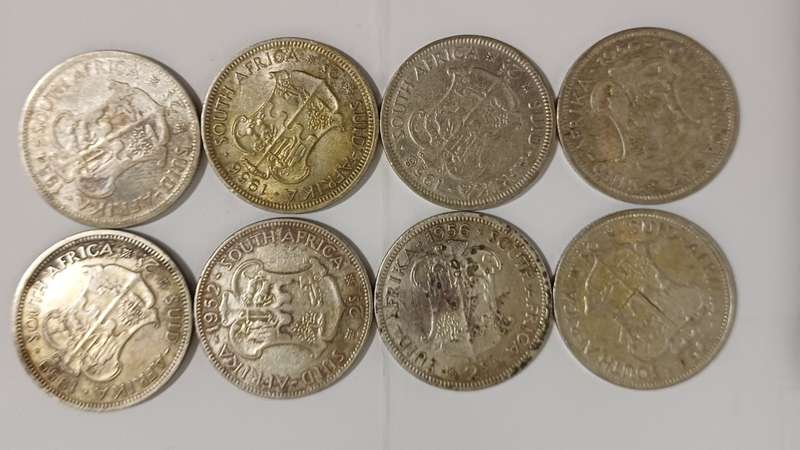 2 shilling set 50% silver