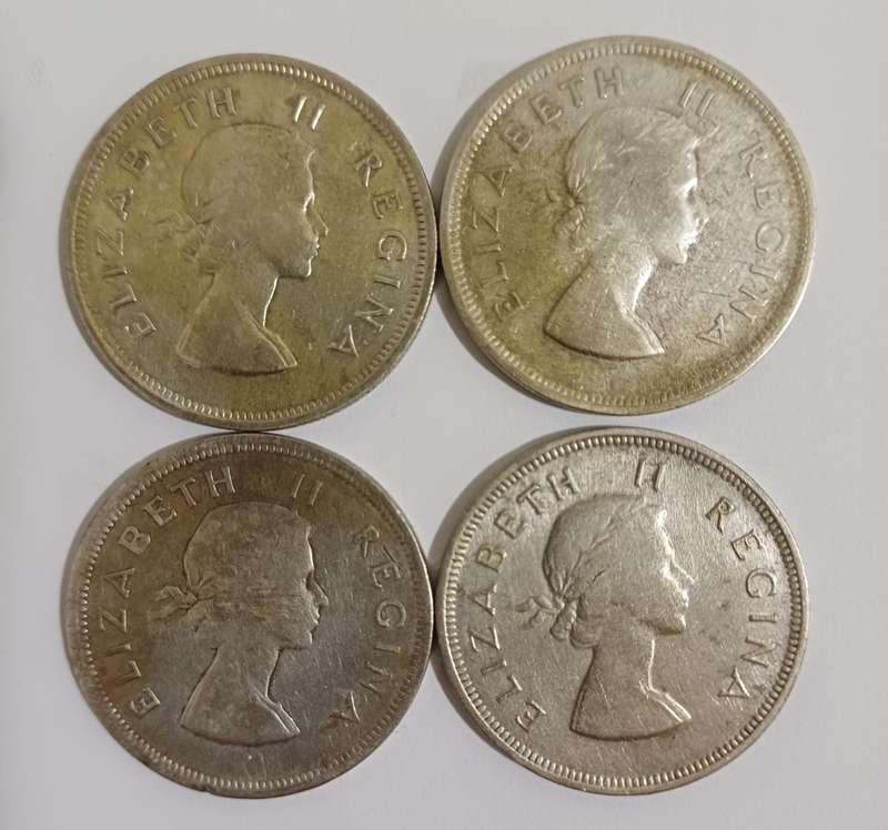 2 1/2 shilling set 50% silver
