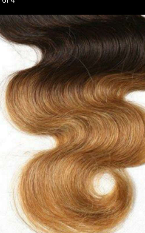 Peruvian & Brazilian OMBRE /Blonde hair/ 6-16 inches/Grade 8A
