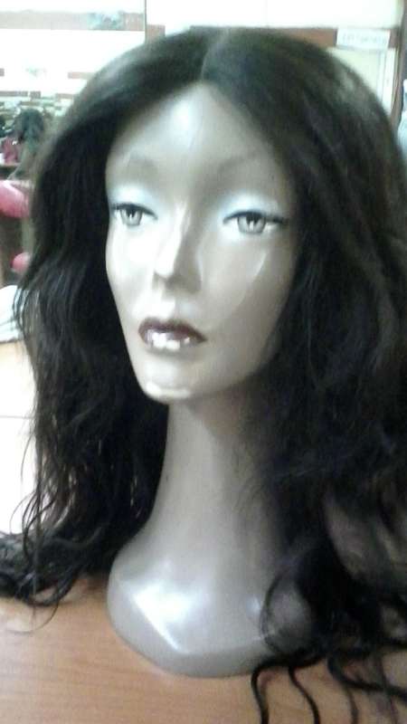 Brazilian & Peruvian hair wigs with frontal lace closure 6-18 inches/400g/8A