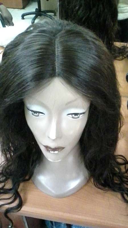 Brazilian & Peruvian hair wigs with frontal lace closure 6-18 inches/400g/8A
