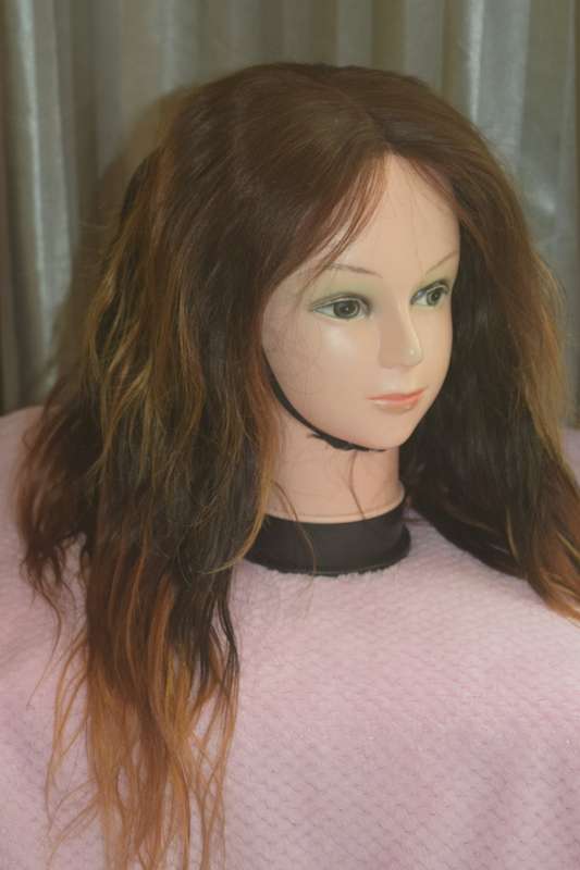 Peruvian & Brazilian virgin OMBRE lace frontal Wigs / 9A/wavy&straight/300g