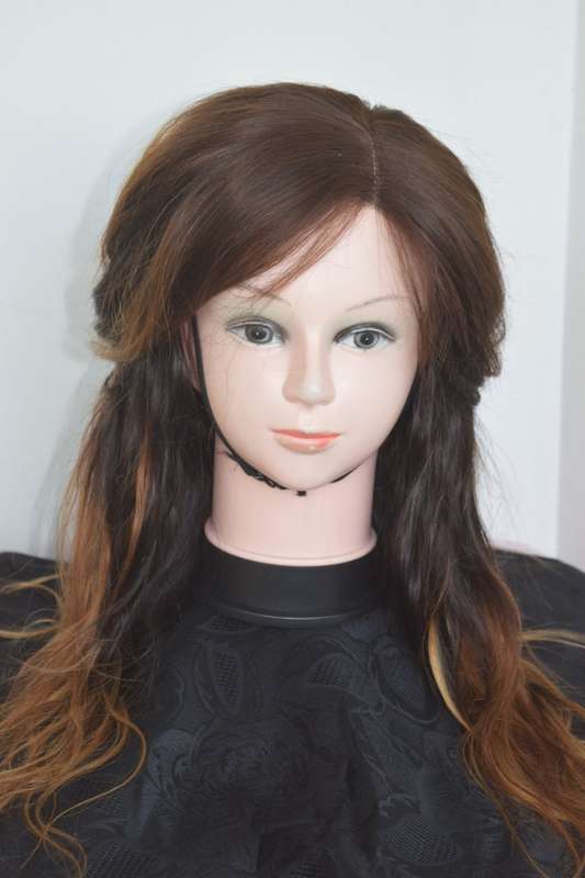 Peruvian & Brazilian virgin OMBRE lace frontal Wigs / 9A/wavy&straight/300g