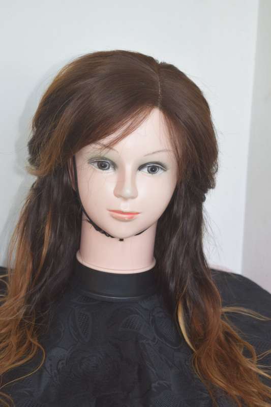 Peruvian & Brazilian virgin OMBRE lace frontal Wigs / 9A/wavy&straight/300g
