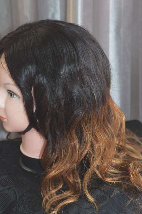 Peruvian &Brazilian OMBRE 1part lace frontal Wigs /9A/300g/12-18inches*free shipping*