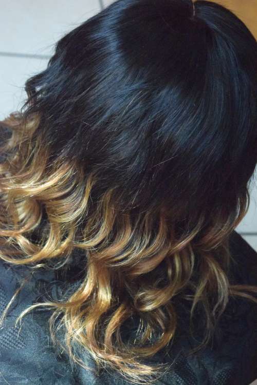 Peruvian &Brazilian OMBRE 1part lace frontal Wigs /9A/300g/12-18inches*free shipping*
