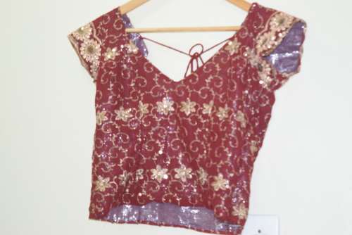 maroon Indian Lehnga size 8-12(Bust 32-34)*free shipping