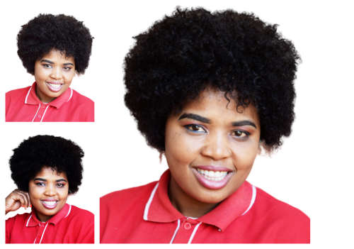 Remy human Afro hair wig