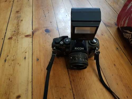 Ricoh KR-5 Camera with Toshiba A-18 Flash