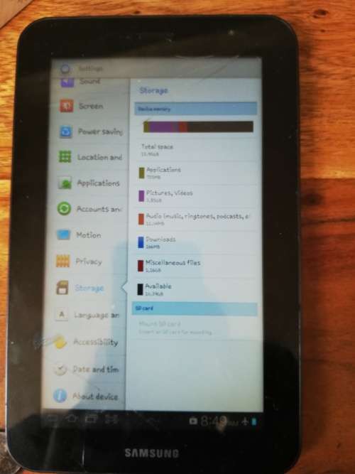 Samsung GT-P6200 7 inch Tablet