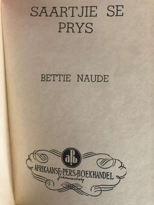 Saartjie se prys - Bettie Naude